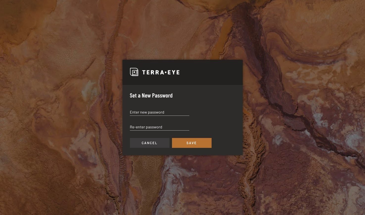 Set password screen